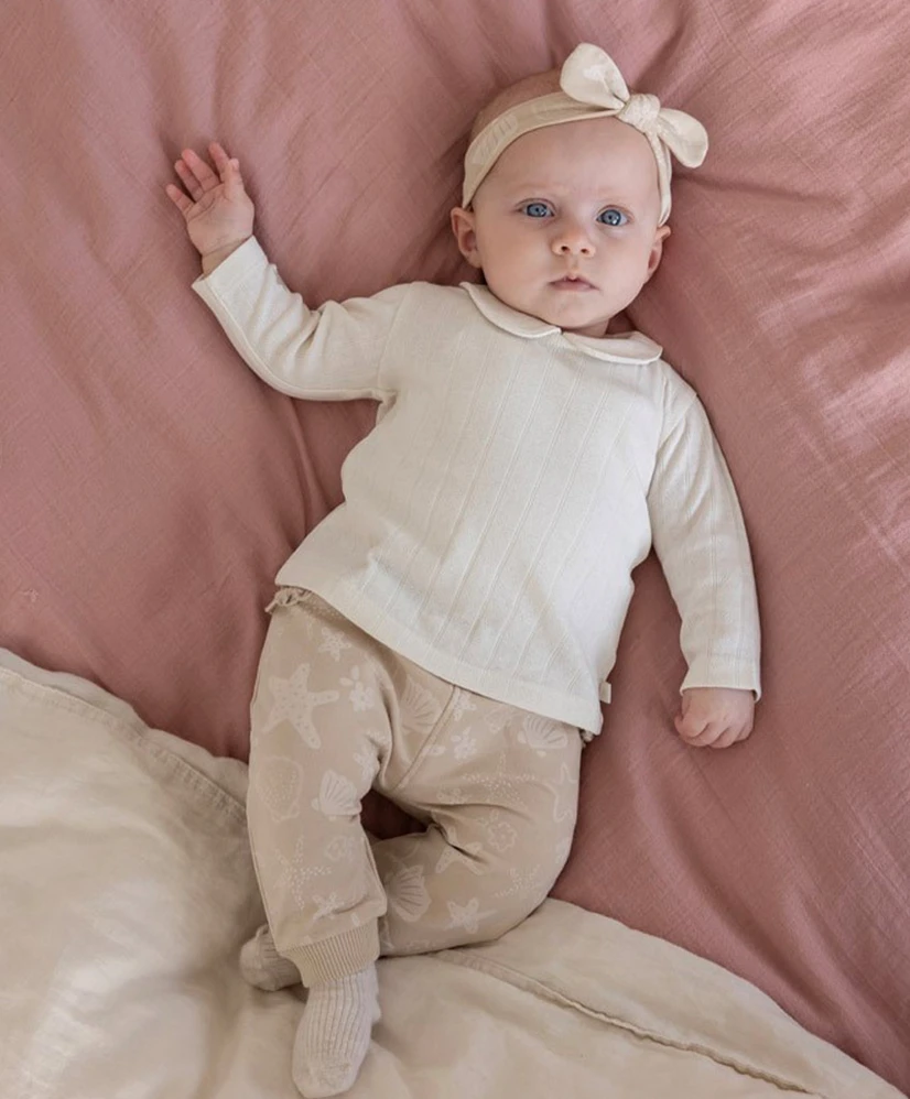 FEETJE T-shirt Pointelle Rib Starfish Wishes
