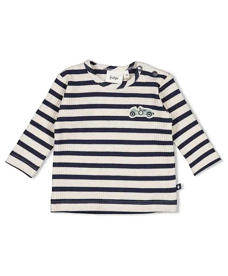 FEETJE T-shirt Rib Streep Let's Go!