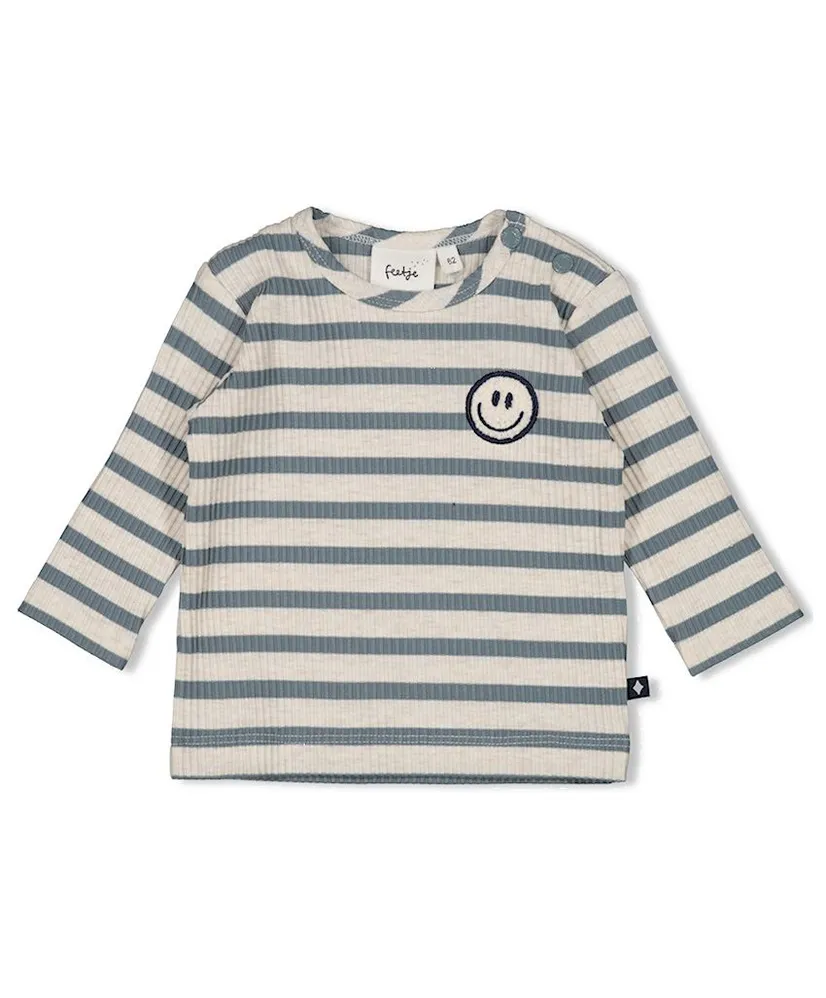 FEETJE T-shirt Rib Streep Let's Go!