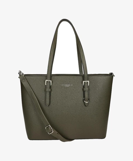 Flora & Co Schoudertas Saffiano Medium Khaki