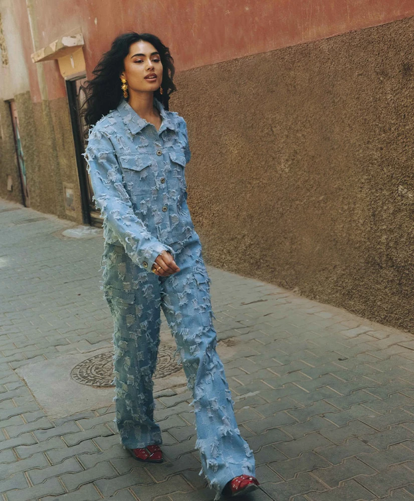 FLURESK Cargo Jeans Wide Leg Kalina