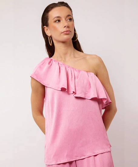FLURESK One Shoulder Top Brean