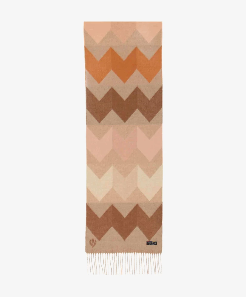 FRAAS Sjaal Zig Zag Print