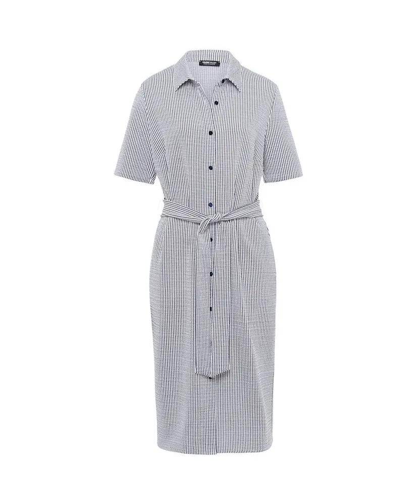 Frank Walder Blouse Jurk Stripe