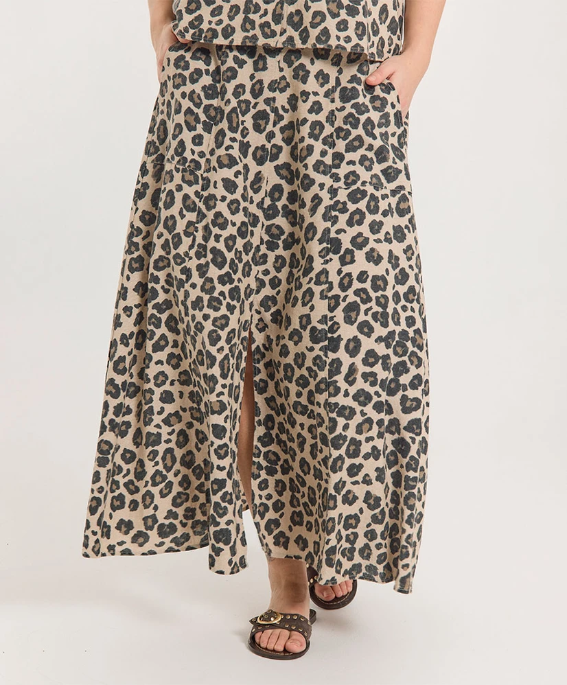 FREEQUENT Rok Midi Leopard