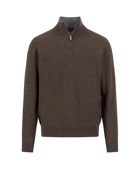 Fynch-Hatton Half Zip Trui Gemêleerd