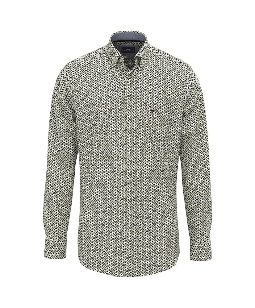 Fynch-Hatton Overhemd Allover Print Regular Fit
