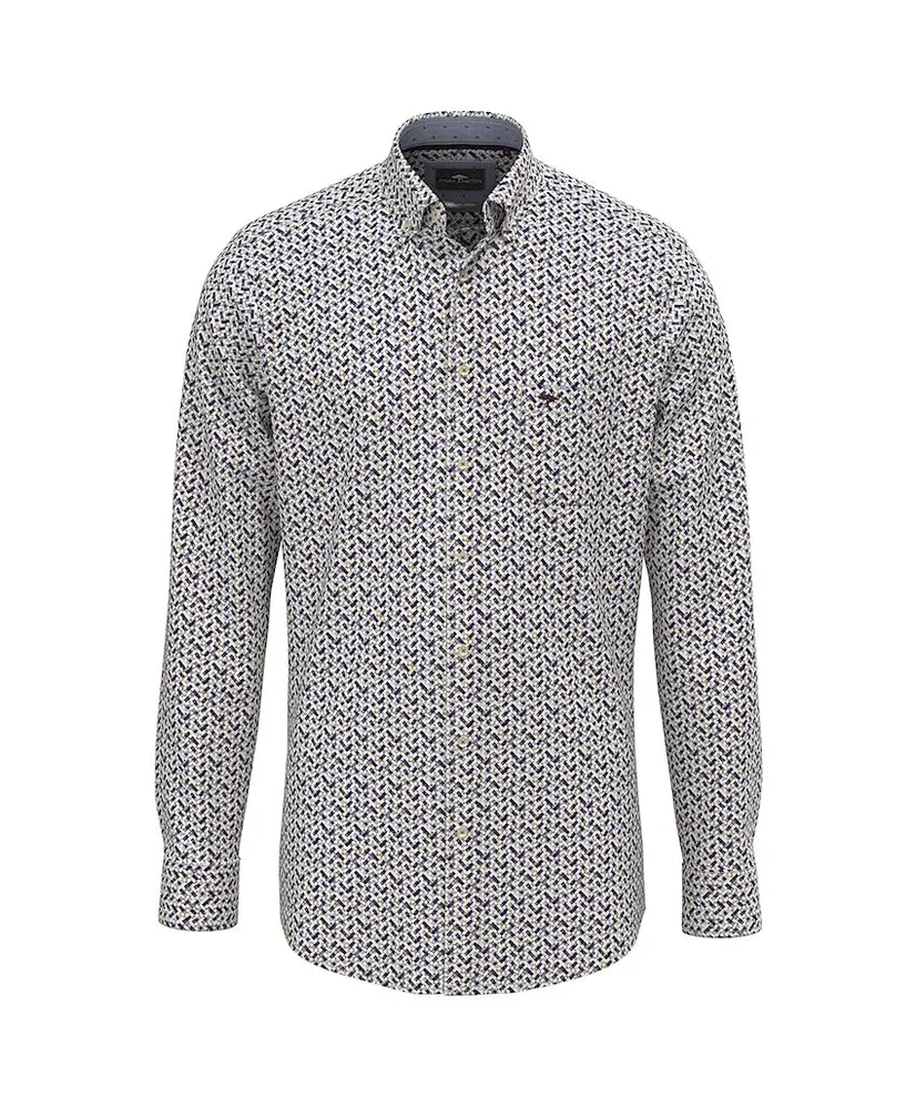 Fynch-Hatton Overhemd Allover Print Regular Fit
