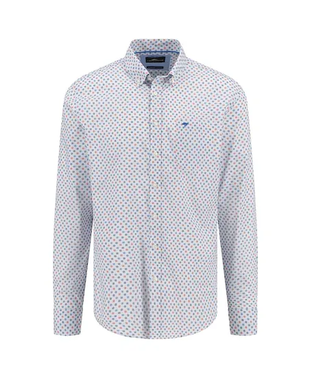 Fynch-Hatton Overhemd Print Casual Fit