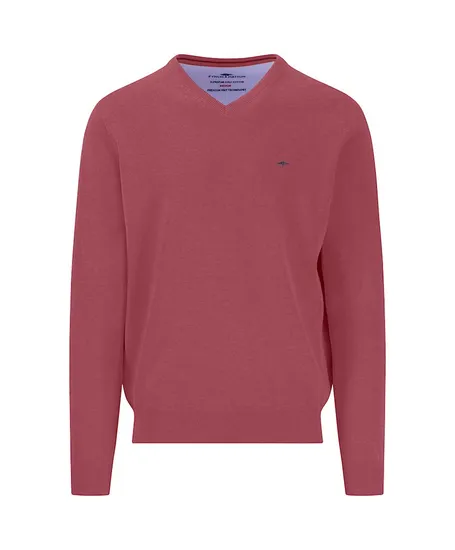 Fynch-Hatton Trui V-Neck Effen
