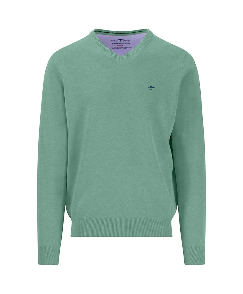 Fynch-Hatton Trui V-Neck Effen