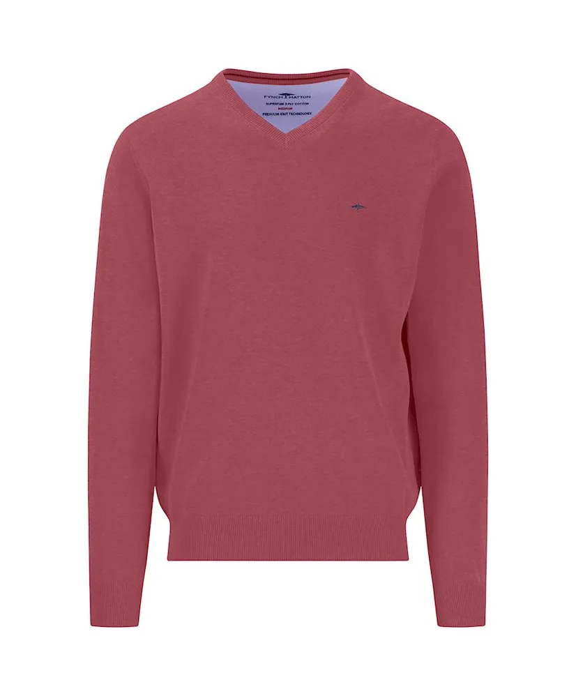 Fynch-Hatton Trui V-Neck Effen