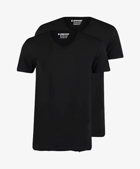 Garage T-Shirt Bodyfit 2-Pack V-Neck