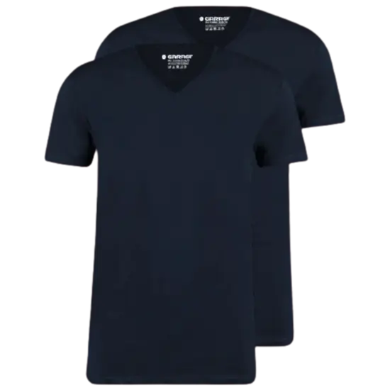 Garage T-Shirt Bodyfit 2-Pack V-Neck