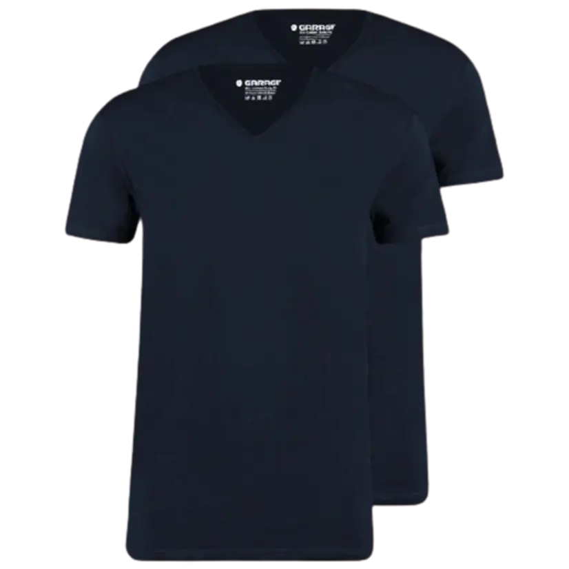 Garage T-Shirt Bodyfit 2-Pack V-Neck