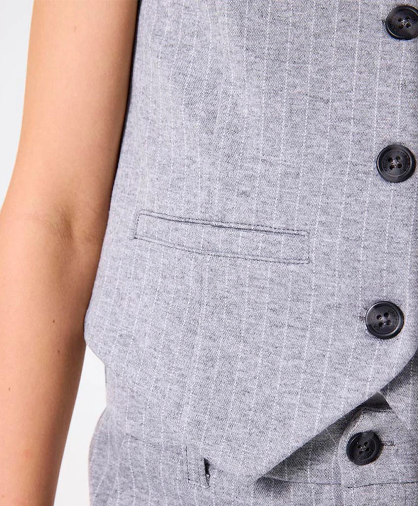 GARCIA Gilet Krijtstreep