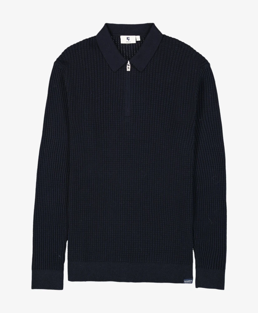 GARCIA Half Zip Trui Effen