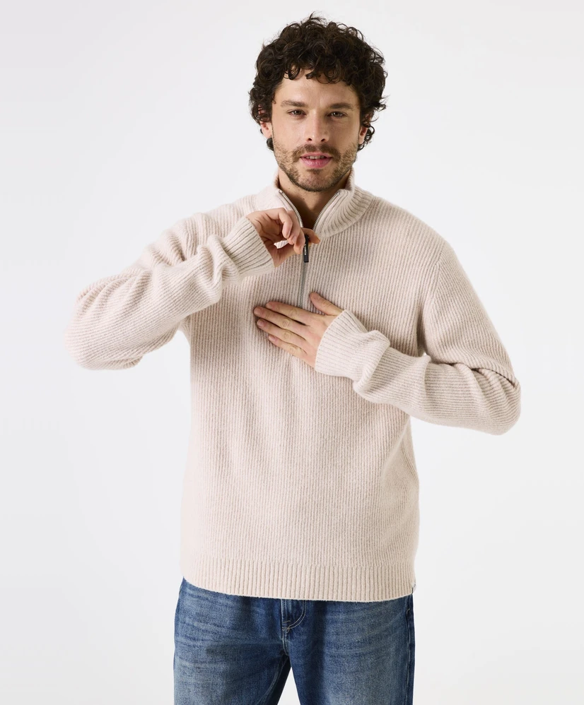 GARCIA Half Zip Trui Rib