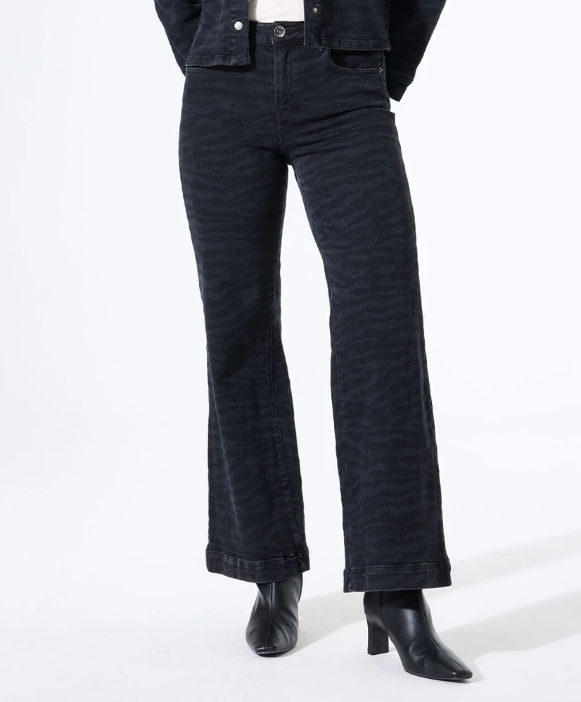 GARCIA Jeans Zebra Print Flared Fit