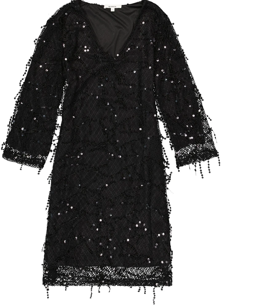 GARCIA Jurk V-hals Pailletten