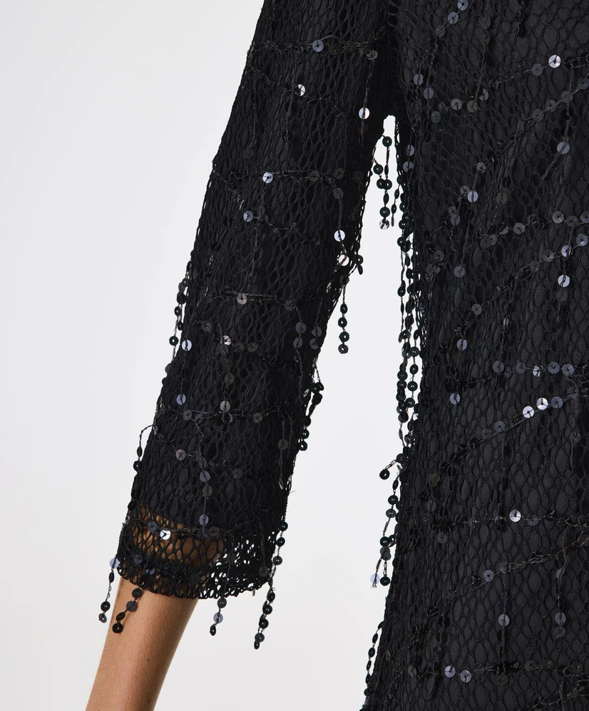 GARCIA Jurk V-hals Pailletten