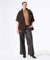 GARCIA Leren Broek Effen