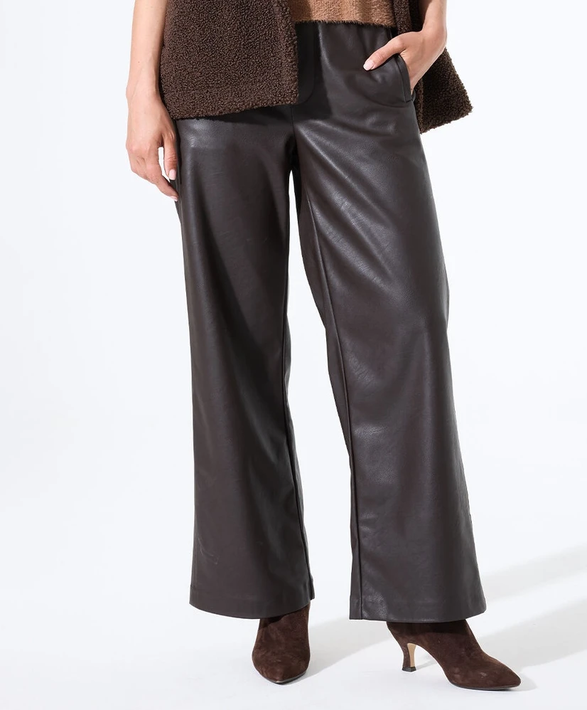 GARCIA Leren Broek Effen