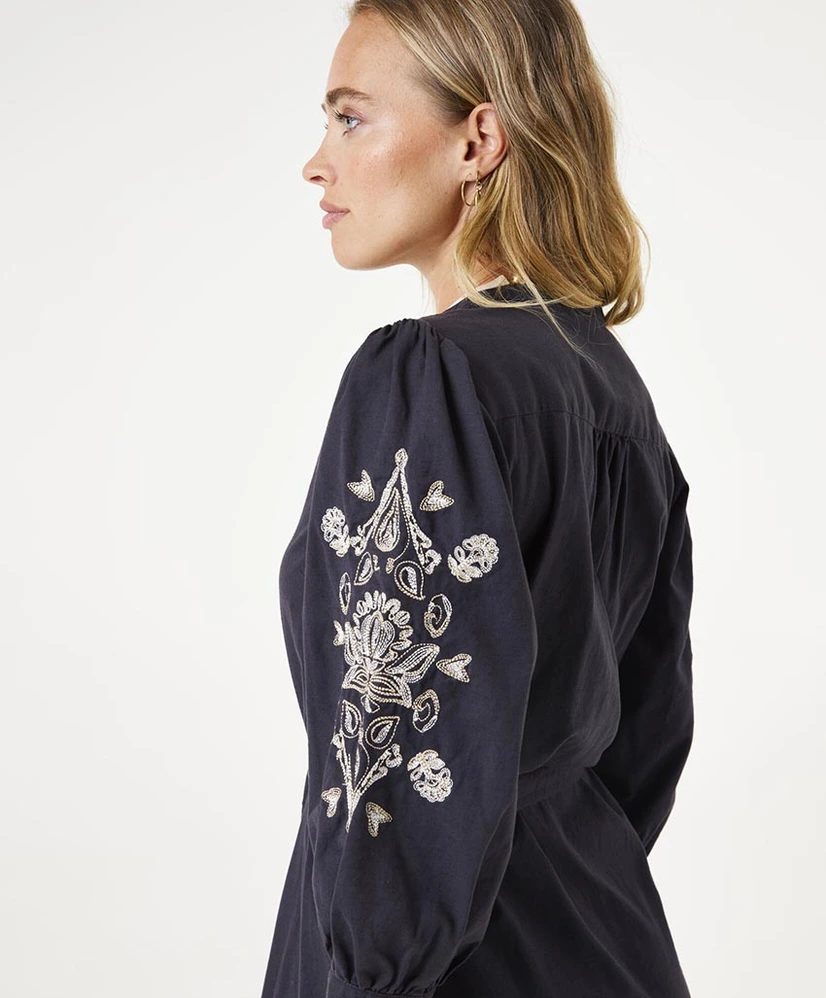 GARCIA Midi Jurk Borduursel