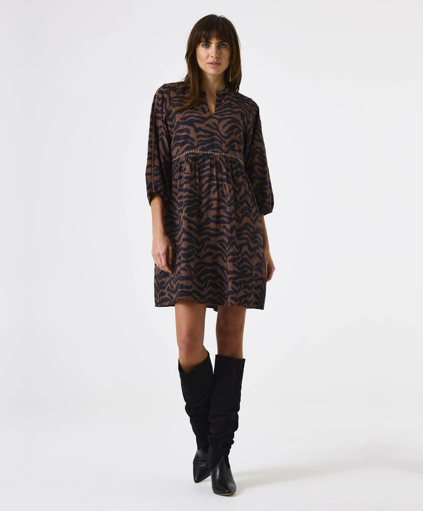 GARCIA Mini Jurk Zebraprint