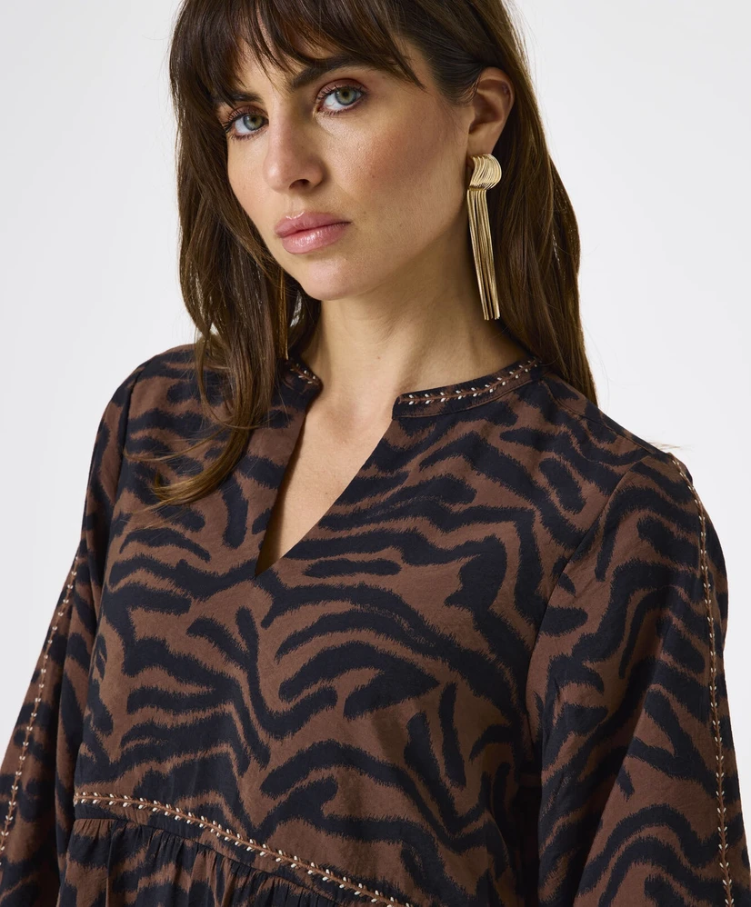 GARCIA Mini Jurk Zebraprint