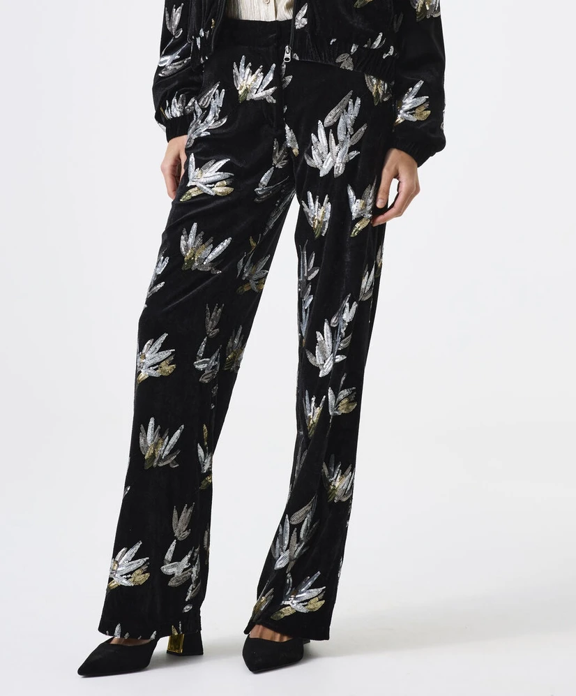 GARCIA Pantalon Pailletten Print