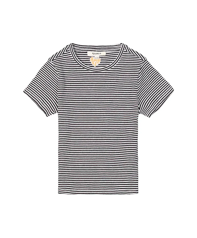 GARCIA T-shirt Gestreept Rib