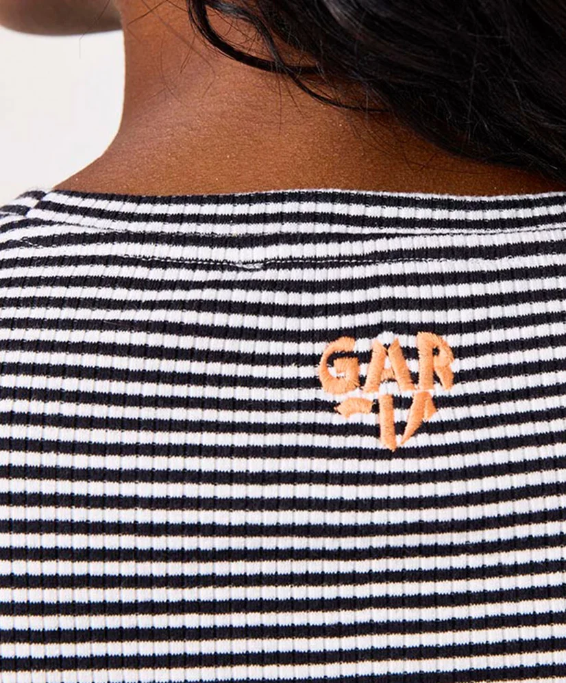 GARCIA T-shirt Gestreept Rib