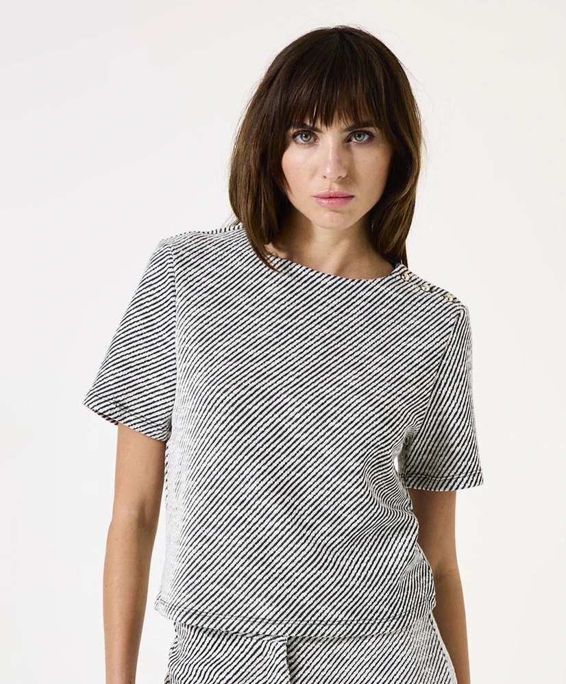 Garcia T-shirt Gestreept