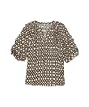 GARCIA T-shirt V-hals Allover Print