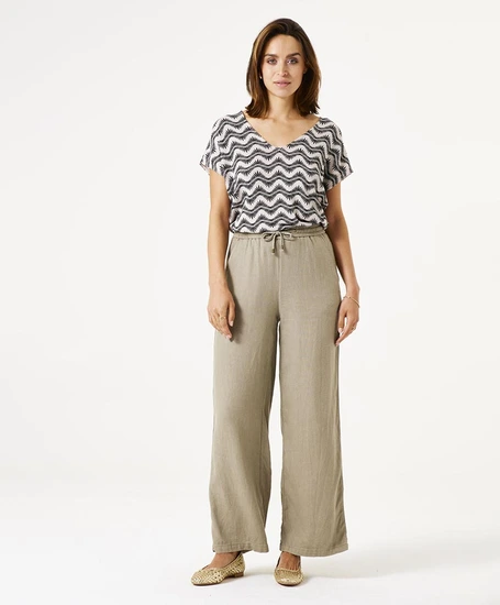 GARCIA T-shirt V-hals Allover Print
