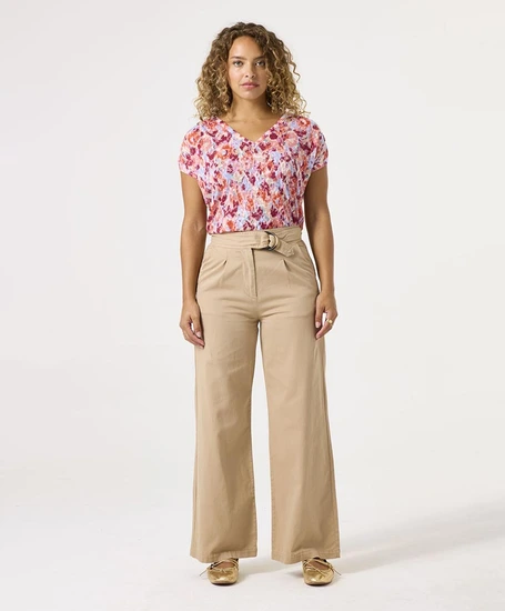 GARCIA T-shirt V-hals Allover Print