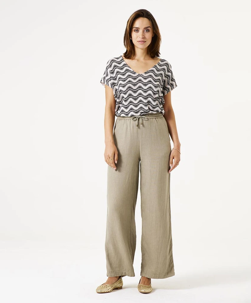 GARCIA T-shirt V-hals Allover Print