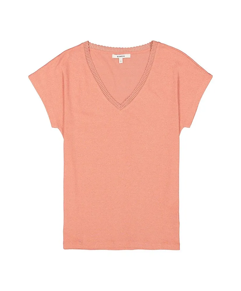 GARCIA T-shirt V-hals Glitter