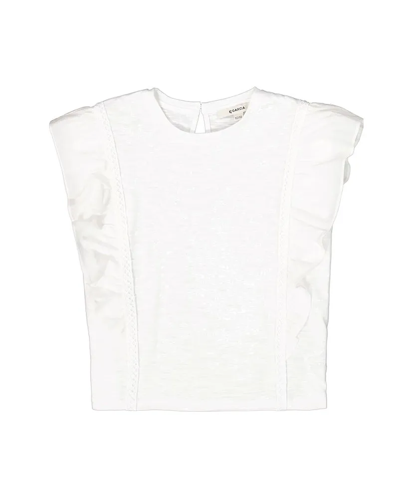 GARCIA Top Ruffle Effen