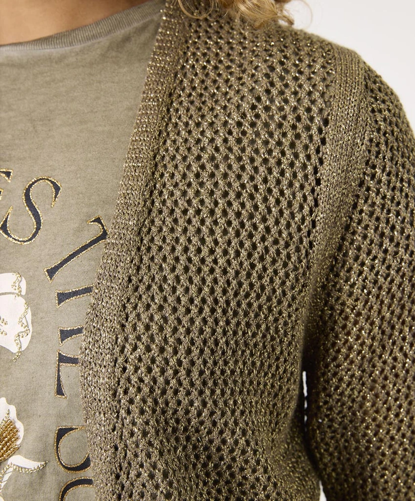 GARCIA Vest Gehaakt Lurex