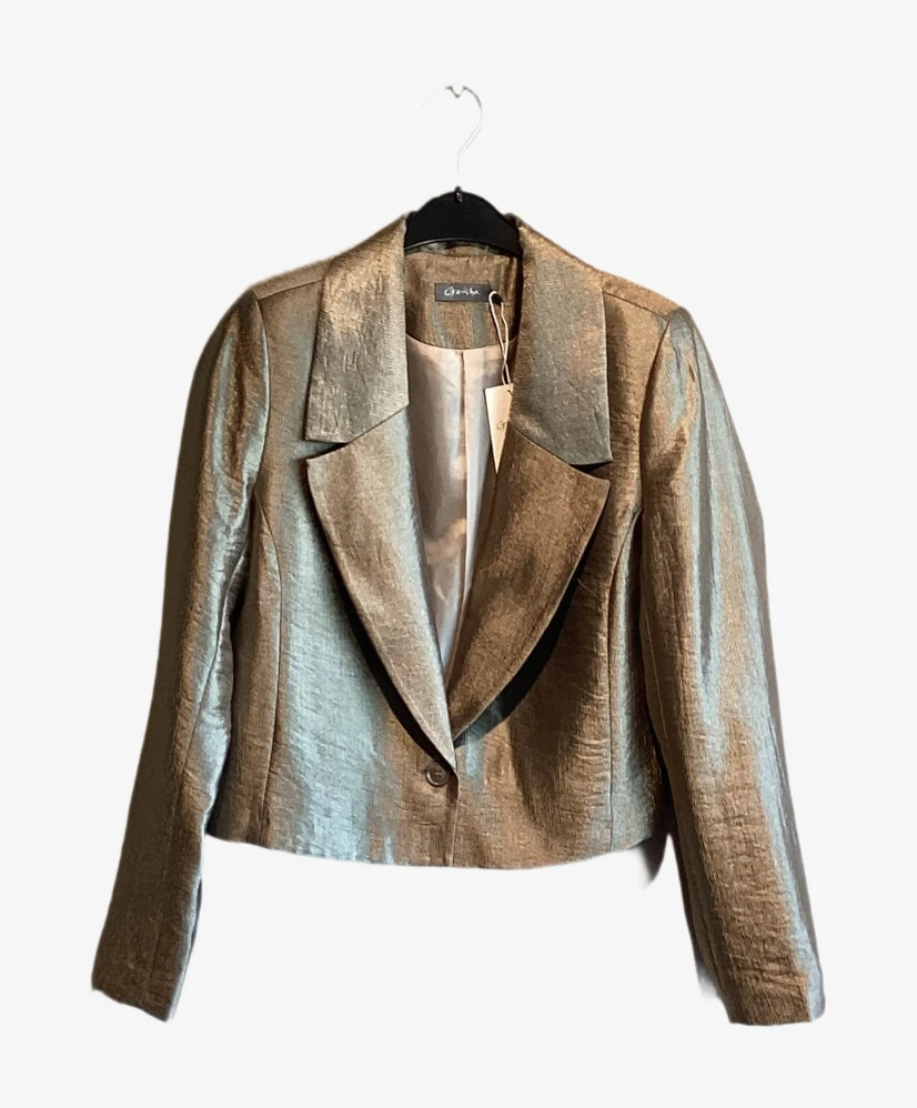 Geisha Blazer Cropped Metallic