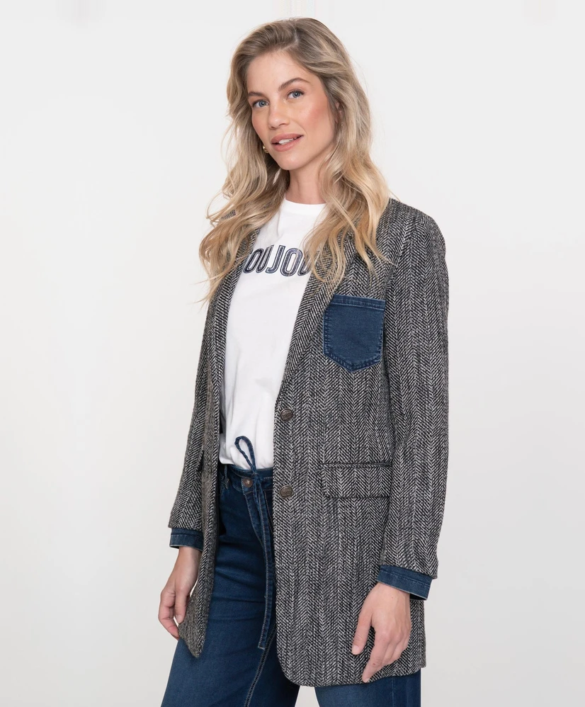 Geisha Blazer LM Blazer tweed + denimpocket