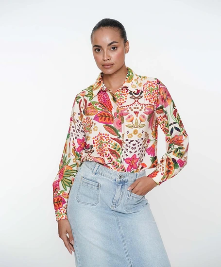 Geisha Blouse Allover Print