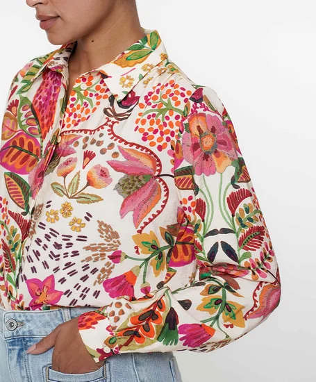 Geisha Blouse Allover Print