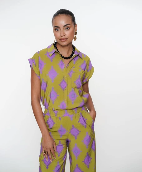 Geisha Blouse Allover Print