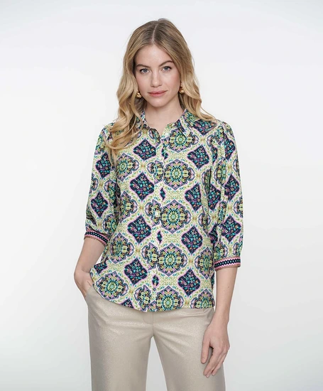 Geisha Blouse Allover Print