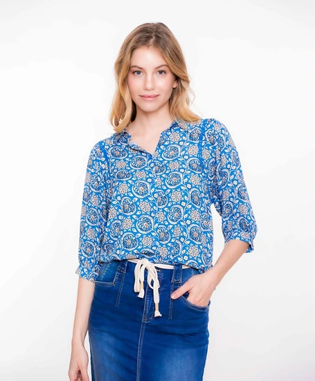 Geisha Blouse Allover Print