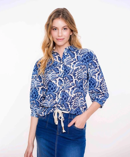 Geisha Blouse Allover Print
