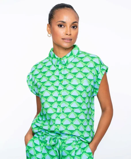 Geisha Blouse Allover Print